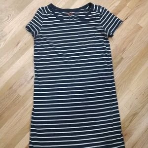 Navy blue & white striped dress 
Size XS